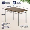 CASARIA® Esstisch mit 4 Stühlen Holz 5-tlg Set Metall Produktbild-Vorschau 3
