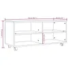 vidaXL TV skrinka s kolieskami Grey Sonoma 90x35x35 cm Náhľad obrázku produktu 7