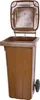 Poubelle Europlast, 120 L, plastique, marron 8014, HDPE, Voir les images du produit 2