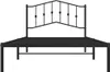 vidaXL Struttura letto con testiera in metallo nero 107x203 Anteprima dell’immagine prodotto 5