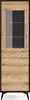 Jasper W54 - Vitrína, dub evoke, černá, šířka 54 cm, výška Náhled obrázku produktu 6