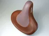 VELO Bicycle Saddle Cruiser w/spring brown leather/fabric Voir les images du produit 2