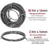 Two coiled metal springs, one large and one small, with accompanying German text describing their specifications and uses. Produktbild-Vorschau