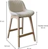A bar stool with dimensions indicated by measurement lines and text. Voir les images du produit