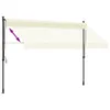 vidaXL Marquise rétractable Crème 300x150 cm Tissu et acier Voir les images du produit 9