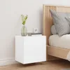 vidaXL Szafka wisząca pod TV biała 40,5x30x40 cm materiał Podgląd zdjęcia produktu 3