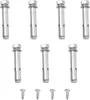 A collection of metal expansion anchors and screws on a white background. Náhled obrázku produktu