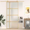 vidaXL Porta scorrevole Golden 90x205 cm Vetro e alluminio Anteprima dell’immagine prodotto 2