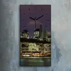 Wandkunst Leinwand Bild Uhr 30x60 Gemälde Stadt Gebäude Produktbild-Vorschau 2