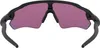 A pair of Oakley sunglasses with purple lenses and a black frame, shown from the front. Náhled obrázku produktu
