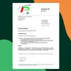 A document with a logo and text, likely a certificate or report. Produktbild-Vorschau
