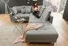 Moderne Wohnlandschaft KENT 220cm grau Ecksofa Federkern Produktbild-Vorschau 7