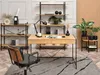A modern home office setup with a desk, chair, and shelving unit. Náhled obrázku produktu