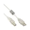 InLine USB 2.0 Kabel, A an B, transparent, mit Ferritkern, Produktbild-Vorschau 3