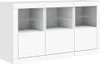 vidaXL Sideboard avec lampes LED blanc 123x37x67 cm Voir les images du produit 2