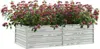 vidaXL Hochbeet aus verzinktem Stahl, Silber, 160x80x45 cm Produktbild-Vorschau 2