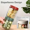 Overnight Oats Gläser mit Deckel, 500ml Einmachgläser mit Produktbild-Vorschau 4