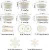 A diagram showing the dimensions and types of cookware and accessories included in a set. Náhled obrázku produktu