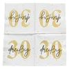 20 Servietten zum 30. Geburtstag 33 x 33 cm - weiß gold Produktbild-Vorschau 2