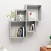 vidaXL Scaffale cubo in cemento grigio 80x15x78,5 cm Anteprima dell’immagine prodotto 7