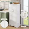 Kitchen or pantry setting with cabinets, a tall white cabinet, and a window. Náhľad obrázku produktu