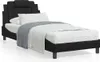 CLORIS Bettgestell mit LED Schwarz 90x200 cm Kunstleder Produktbild-Vorschau 1