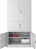 A white metal office cabinet with drawers and doors, some of which are open. Anteprima dell’immagine prodotto