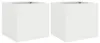 vidaXL Pflanzkübel 2 Stk. Weiß 32x30x29 cm Stahl Produktbild-Vorschau 1