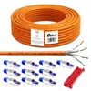 ARLI Cat7 50 m Verlegekabel S/FTP LSZH + 10x RJ45 Produktbild-Vorschau 1