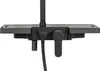 A close-up view of a black shower faucet set. Produktbild-Vorschau