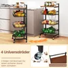 Vozík so 4 úrovňami, vozík s košíkmi na ovocie a zeleninu s Náhľad obrázku produktu 5