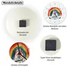 Regenbogen Wanduhr aus Alu mit Spruch Enjoy every moment Produktbild-Vorschau 4