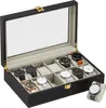 relaxdays 10027256_0 relaxdays Uhrenbox schwarz 31,0 x 20,0 Náhled obrázku produktu 1