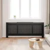 vidaXL MDF kryt radiátora čierny 205 cm Náhľad obrázku produktu 3