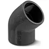 PVC Winkel 45° Klebemuffe Ø 50 mm Grau Produktbild-Vorschau 2