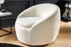 riess-ambiente Drehbarer Design Sessel ALPINE weiß Bouclé Produktbild-Vorschau 4