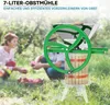 Wiltec Obstmühle mit 7L Trichter und runder Handkurbel Produktbild-Vorschau 3