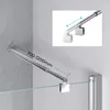 A close-up view of a shower screen stabilizer bar, with an inset diagram showing its adjustable nature. Podgląd zdjęcia produktu