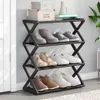 4-stufiges X-förmiges Schuhregal, Multifunktionaler Produktbild-Vorschau 1