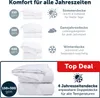A graphic comparing different types of blankets based on GSM and season suitability, with a 'Top Deal' section at the bottom. Produktbild-Vorschau