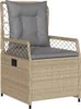 vidaXL 7-tlg. Garten-Essgruppe mit Kissen Beige Poly Rattan Produktbild-Vorschau 3