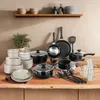 tectake® Küchenstarterset Steingutservice 30-tlg, Topfset Produktbild-Vorschau 8