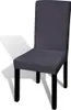 vidaXL Stretch Chair Covers Straight 6 ks. Antracit Náhled obrázku produktu 1