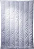 A white duvet with vertical stitching, laid flat on a white background. Produktbild-Vorschau