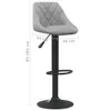 vidaXL Tabouret de bar 2 pcs velours gris clair Voir les images du produit 8
