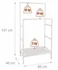 Relaxdays Kleiderständer, 2 Stangen mit Ablage, Produktbild-Vorschau 4