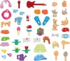 A collection of small toy accessories and figures. Podgląd zdjęcia produktu