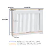 FATIVO Copritermosifone 112x20x83 cm – copritermo bianco Anteprima dell’immagine prodotto 2