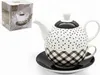 Dzbanek 320ml Filiżanka Spodek Porcelana Komplet 3w1 Imbryk Podgląd zdjęcia produktu 7