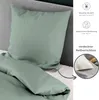 liebling - Satin Bettwäsche, grün, 1 x Bettbezug 135 x 200 Produktbild-Vorschau 2